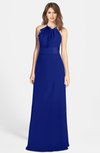 ColsBM Leah Electric Blue Luxury A-line Sleeveless Zip up Chiffon Floor Length Bridesmaid Dresses