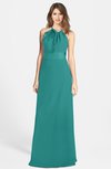 ColsBM Leah Emerald Green Luxury A-line Sleeveless Zip up Chiffon Floor Length Bridesmaid Dresses