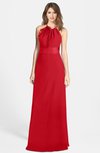 ColsBM Leah Red Luxury A-line Sleeveless Zip up Chiffon Floor Length Bridesmaid Dresses