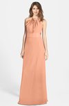 ColsBM Leah Salmon Luxury A-line Sleeveless Zip up Chiffon Floor Length Bridesmaid Dresses