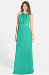 ColsBM Leah Viridian Green Luxury A-line Sleeveless Zip up Chiffon Floor Length Bridesmaid Dresses