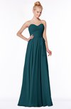 ColsBM Brooke Blue Green  Sweetheart Zip up Floor Length Ruching Bridesmaid Dresses