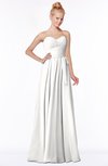 ColsBM Brooke Cloud White Sweetheart Zip up Floor Length Ruching Bridesmaid Dresses
