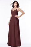 ColsBM Sariah Burgundy Elegant Fit-n-Flare Zip up Chiffon Floor Length Bridesmaid Dresses