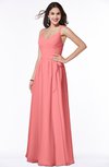 ColsBM Sariah Coral Elegant Fit-n-Flare Zip up Chiffon Floor Length Bridesmaid Dresses