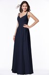 ColsBM Sariah Dark Sapphire Elegant Fit-n-Flare Zip up Chiffon Floor Length Bridesmaid Dresses