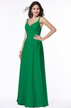 ColsBM Sariah Green Elegant Fit-n-Flare Zip up Chiffon Floor Length Bridesmaid Dresses
