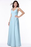 ColsBM Sariah Ice Blue Elegant Fit-n-Flare Zip up Chiffon Floor Length Bridesmaid Dresses