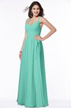 ColsBM Sariah Mint Green Elegant Fit-n-Flare Zip up Chiffon Floor Length Bridesmaid Dresses