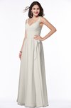 ColsBM Sariah Off White Elegant Fit-n-Flare Zip up Chiffon Floor Length Bridesmaid Dresses