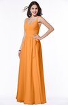 ColsBM Sariah Orange Elegant Fit-n-Flare Zip up Chiffon Floor Length Bridesmaid Dresses