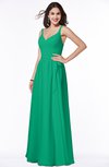 ColsBM Sariah Pepper Green Elegant Fit-n-Flare Zip up Chiffon Floor Length Bridesmaid Dresses