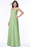 ColsBM Sariah Sage Green Elegant Fit-n-Flare Zip up Chiffon Floor Length Bridesmaid Dresses