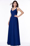 ColsBM Sariah Sodalite Blue Elegant Fit-n-Flare Zip up Chiffon Floor Length Bridesmaid Dresses