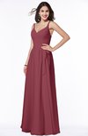 ColsBM Sariah Wine Elegant Fit-n-Flare Zip up Chiffon Floor Length Bridesmaid Dresses