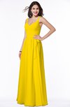 ColsBM Sariah Yellow Elegant Fit-n-Flare Zip up Chiffon Floor Length Bridesmaid Dresses