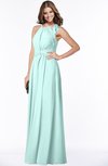 ColsBM Alison Blue Glass Glamorous A-line Zip up Chiffon Floor Length Pleated Bridesmaid Dresses