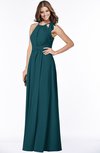 ColsBM Alison Blue Green Glamorous A-line Zip up Chiffon Floor Length Pleated Bridesmaid Dresses