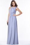 ColsBM Alison Blue Heron Glamorous A-line Zip up Chiffon Floor Length Pleated Bridesmaid Dresses