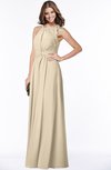 ColsBM Alison Champagne Glamorous A-line Zip up Chiffon Floor Length Pleated Bridesmaid Dresses