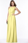 ColsBM Alison Daffodil Glamorous A-line Zip up Chiffon Floor Length Pleated Bridesmaid Dresses