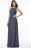 ColsBM Alison Nightshadow Blue Glamorous A-line Zip up Chiffon Floor Length Pleated Bridesmaid Dresses