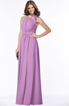 ColsBM Alison Orchid Glamorous A-line Zip up Chiffon Floor Length Pleated Bridesmaid Dresses