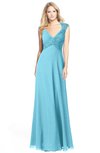 ColsBM Kara Light Blue Modest Fit-n-Flare V-neck Sleeveless Chiffon Floor Length Bridesmaid Dresses