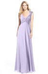 ColsBM Kara Light Purple Modest Fit-n-Flare V-neck Sleeveless Chiffon Floor Length Bridesmaid Dresses