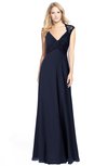 ColsBM Kara Peacoat Modest Fit-n-Flare V-neck Sleeveless Chiffon Floor Length Bridesmaid Dresses