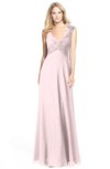 ColsBM Kara Petal Pink Modest Fit-n-Flare V-neck Sleeveless Chiffon Floor Length Bridesmaid Dresses
