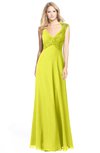 ColsBM Kara Sulphur Spring Modest Fit-n-Flare V-neck Sleeveless Chiffon Floor Length Bridesmaid Dresses