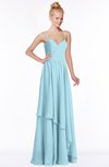ColsBM Allison Aqua Gorgeous Sleeveless Zip up Floor Length Ruching Bridesmaid Dresses