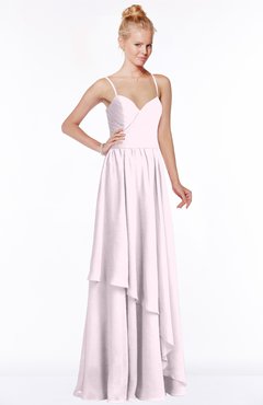blush long bridesmaid dresses