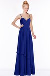 ColsBM Allison Electric Blue Gorgeous Sleeveless Zip up Floor Length Ruching Bridesmaid Dresses