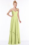ColsBM Allison Lime Green Gorgeous Sleeveless Zip up Floor Length Ruching Bridesmaid Dresses