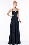 ColsBM Allison Navy Blue Gorgeous Sleeveless Zip up Floor Length Ruching Bridesmaid Dresses