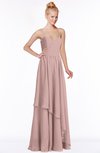 ColsBM Allison Nectar Pink Gorgeous Sleeveless Zip up Floor Length Ruching Bridesmaid Dresses