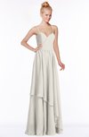 ColsBM Allison Off White Gorgeous Sleeveless Zip up Floor Length Ruching Bridesmaid Dresses
