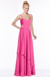 ColsBM Allison Rose Pink Gorgeous Sleeveless Zip up Floor Length Ruching Bridesmaid Dresses
