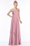 ColsBM Allison Rosebloom Gorgeous Sleeveless Zip up Floor Length Ruching Bridesmaid Dresses