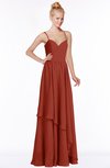 ColsBM Allison Rust Gorgeous Sleeveless Zip up Floor Length Ruching Bridesmaid Dresses