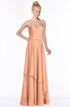 ColsBM Allison Salmon Gorgeous Sleeveless Zip up Floor Length Ruching Bridesmaid Dresses