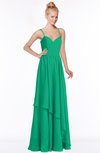 ColsBM Allison Sea Green Gorgeous Sleeveless Zip up Floor Length Ruching Bridesmaid Dresses