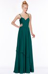 ColsBM Allison Shaded Spruce Gorgeous Sleeveless Zip up Floor Length Ruching Bridesmaid Dresses