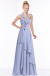 ColsBM Jade Blue Heron Glamorous Fit-n-Flare Halter Sleeveless Floor Length Bridesmaid Dresses