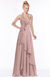 ColsBM Jade Bridal Rose Glamorous Fit-n-Flare Halter Sleeveless Floor Length Bridesmaid Dresses