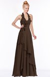 ColsBM Jade Copper Glamorous Fit-n-Flare Halter Sleeveless Floor Length Bridesmaid Dresses