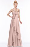 ColsBM Jade Dusty Rose Glamorous Fit-n-Flare Halter Sleeveless Floor Length Bridesmaid Dresses