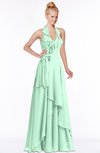 ColsBM Jade Honeydew Glamorous Fit-n-Flare Halter Sleeveless Floor Length Bridesmaid Dresses